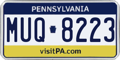 PA license plate MUQ8223