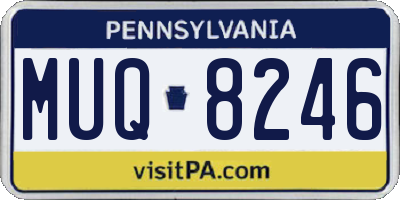 PA license plate MUQ8246