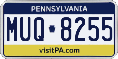 PA license plate MUQ8255