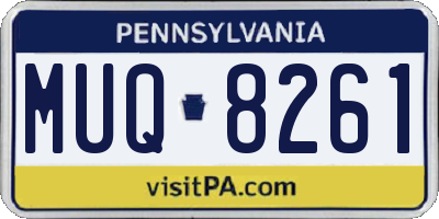 PA license plate MUQ8261