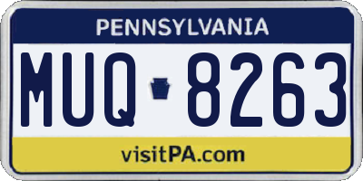 PA license plate MUQ8263