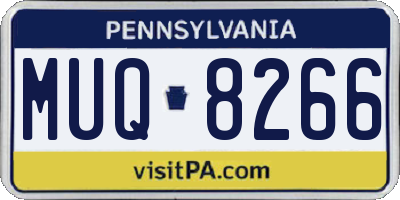 PA license plate MUQ8266