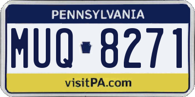 PA license plate MUQ8271