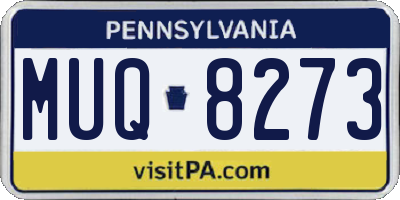 PA license plate MUQ8273