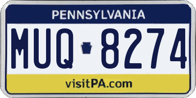 PA license plate MUQ8274