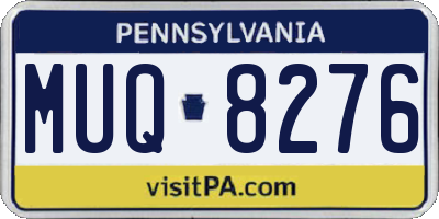 PA license plate MUQ8276