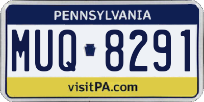 PA license plate MUQ8291
