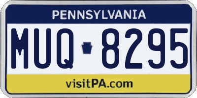 PA license plate MUQ8295