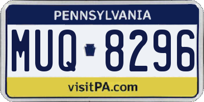 PA license plate MUQ8296