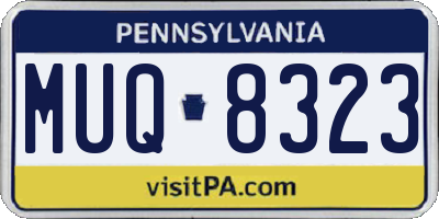 PA license plate MUQ8323