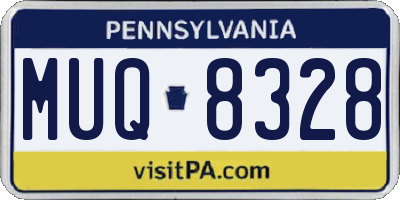 PA license plate MUQ8328