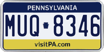 PA license plate MUQ8346