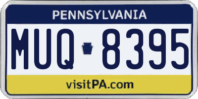 PA license plate MUQ8395