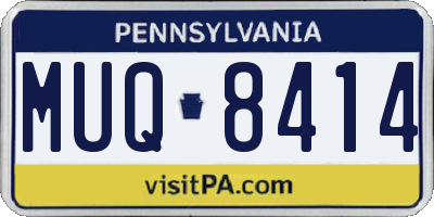 PA license plate MUQ8414