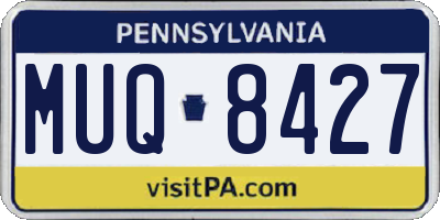 PA license plate MUQ8427