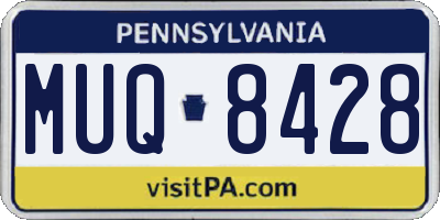 PA license plate MUQ8428