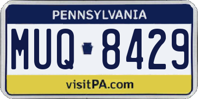 PA license plate MUQ8429