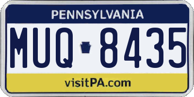 PA license plate MUQ8435