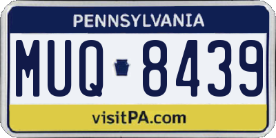 PA license plate MUQ8439