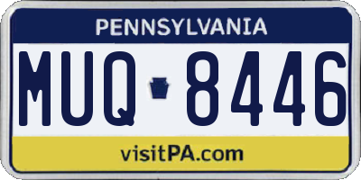 PA license plate MUQ8446