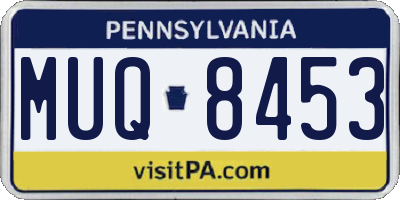 PA license plate MUQ8453