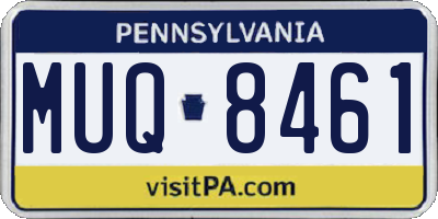 PA license plate MUQ8461
