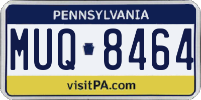 PA license plate MUQ8464