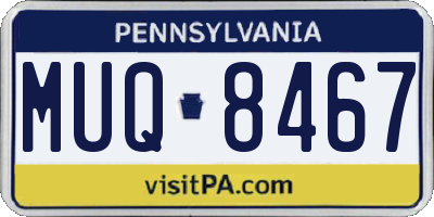 PA license plate MUQ8467