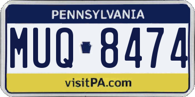 PA license plate MUQ8474