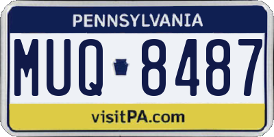 PA license plate MUQ8487