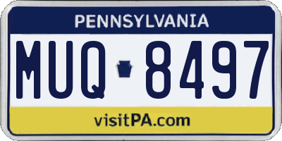 PA license plate MUQ8497