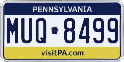 PA license plate MUQ8499