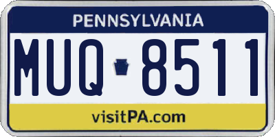 PA license plate MUQ8511
