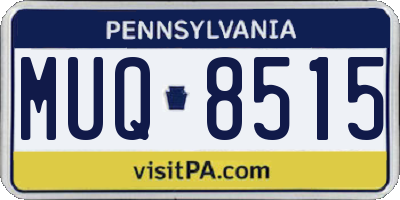 PA license plate MUQ8515