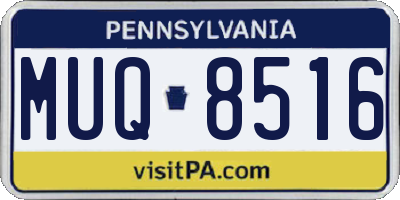 PA license plate MUQ8516