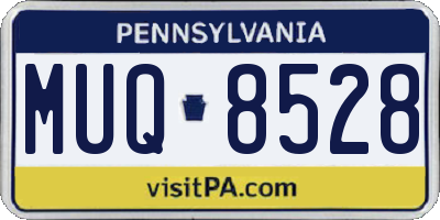 PA license plate MUQ8528