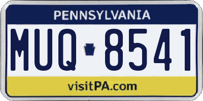 PA license plate MUQ8541