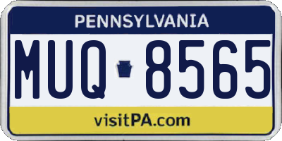 PA license plate MUQ8565
