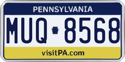 PA license plate MUQ8568