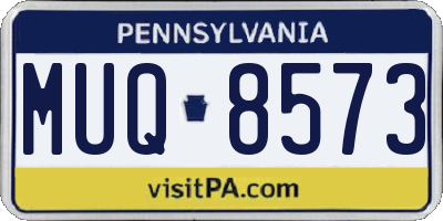 PA license plate MUQ8573