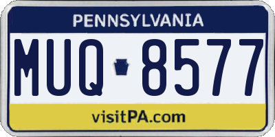 PA license plate MUQ8577
