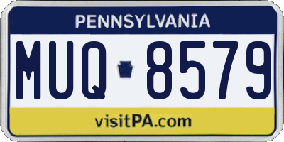 PA license plate MUQ8579
