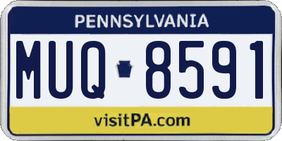 PA license plate MUQ8591