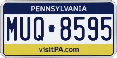 PA license plate MUQ8595
