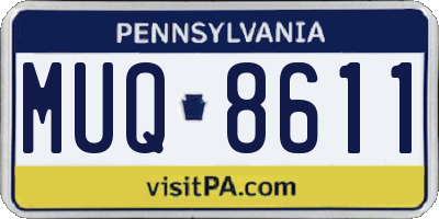 PA license plate MUQ8611