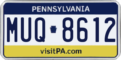 PA license plate MUQ8612