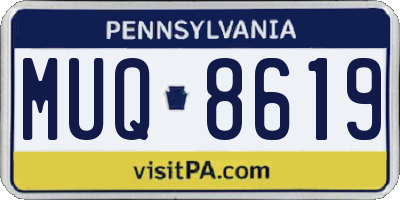 PA license plate MUQ8619