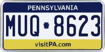 PA license plate MUQ8623