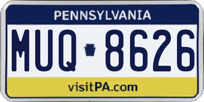 PA license plate MUQ8626