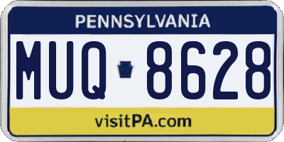 PA license plate MUQ8628